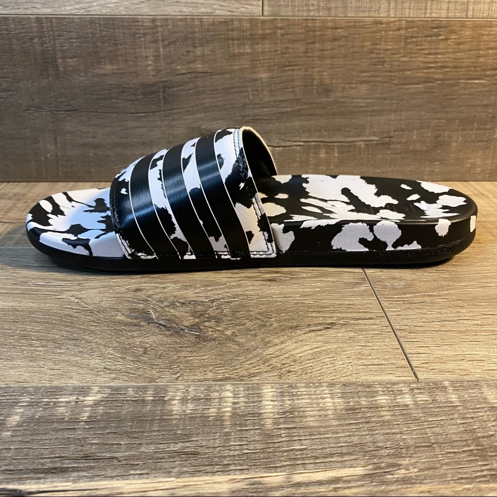 Adidas Adilette Comfort Slides âMarimekko Black Whiteâ - Picture 3 of 6